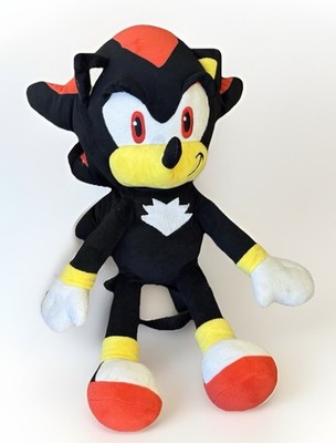 Shadow The Hedgehog Plush Backpack Sonic Sega Character Zippered Rare!