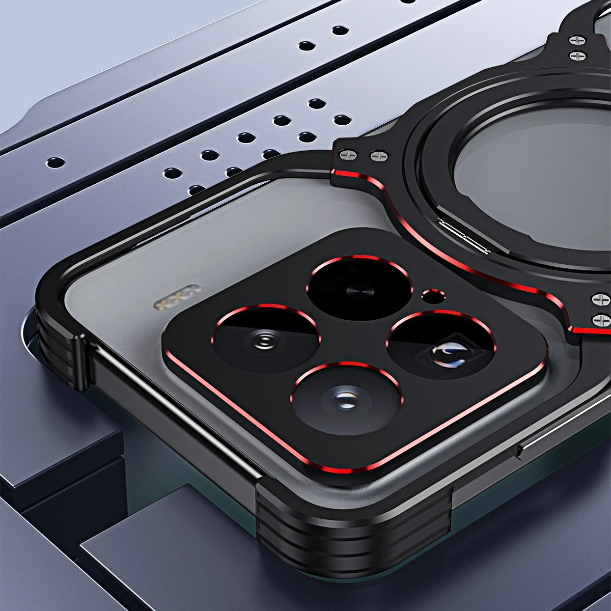 Magnetic Metal Frameless Bumper Shockproof Stand CaseFor Xiaomi 15 Redmi K80 Pro - Picture 9 of 26
