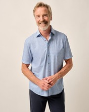 johnnie-O Short Sleeve Hangin' Out Knit Button Down Shirt - Waylan