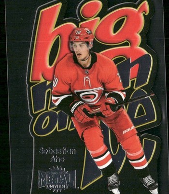2021-22 SkyBox Metal Universe #BM-13 Sebastian Aho Car Hurricanes Big Man on Ice