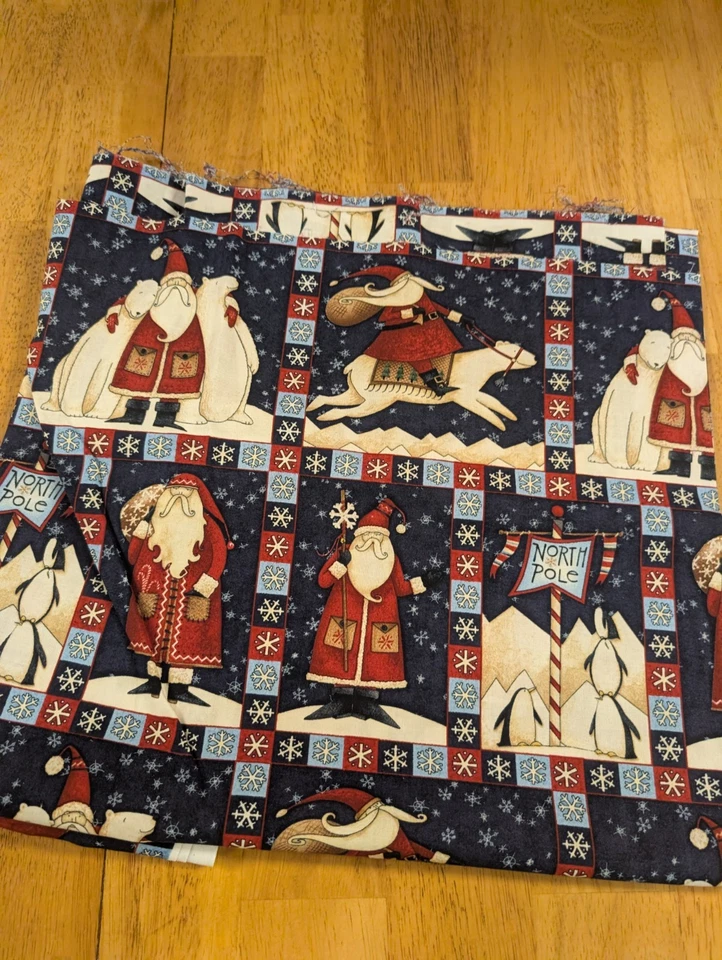 De Colección Debbie Mumm Artic Holiday Tela 58 pulgadas x 44 pulgadas Santa Oso Polar Navidad Foto 3 de 4