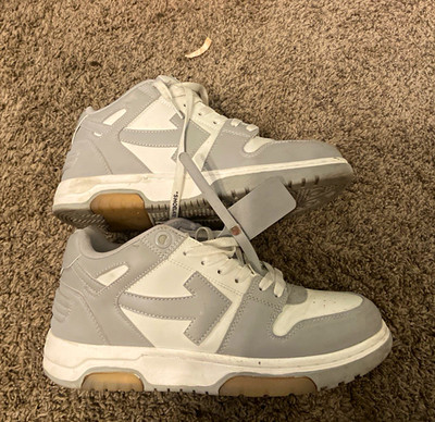 Off-White Out Of Office Men s Low Top Lace-Up Leather Colorblock Sneaker