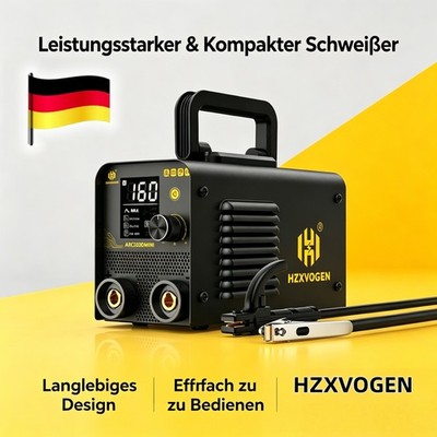 HZXVOGEN MINI 200A MMA ARC Elektrodenschweißgerät IGBT 240V Tragbar NEU