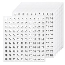 6000 Pcs Small Number Stickers, 0.4 Inch Number Labels 1  100