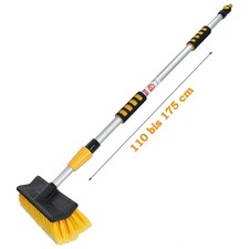 Télescopique Brosse de Lavage Auto Brosse avec L'Eau Nettoyage Voiture 110-175cm