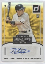 2016 Panini Donruss Signature Series Gold 1/10 Kelby Tomlinson #SGS-KT Auto 0b0