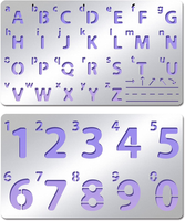 Metall-Zahlen-Alphabet-Schablonen Gemischte Buchstaben-Zahlen-Schablonen Edelsta