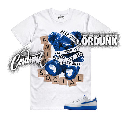 Air Force 1 Game Royal Blue White Hyper Dunk Low T Shirt Match ANTI