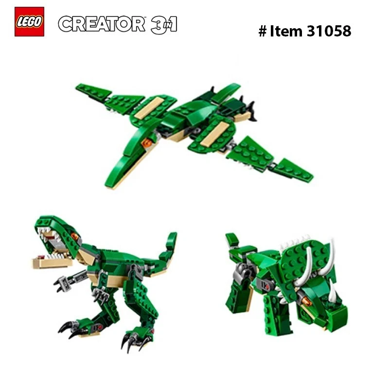 LEGO 31058 Creator 3 in 1 Mighty Dinosaurs T-Rex Dinosaur Set.