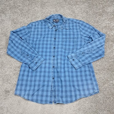 American Rag Cie Men's Long Sleeve Button Up Shirt Blue 2X-Large
