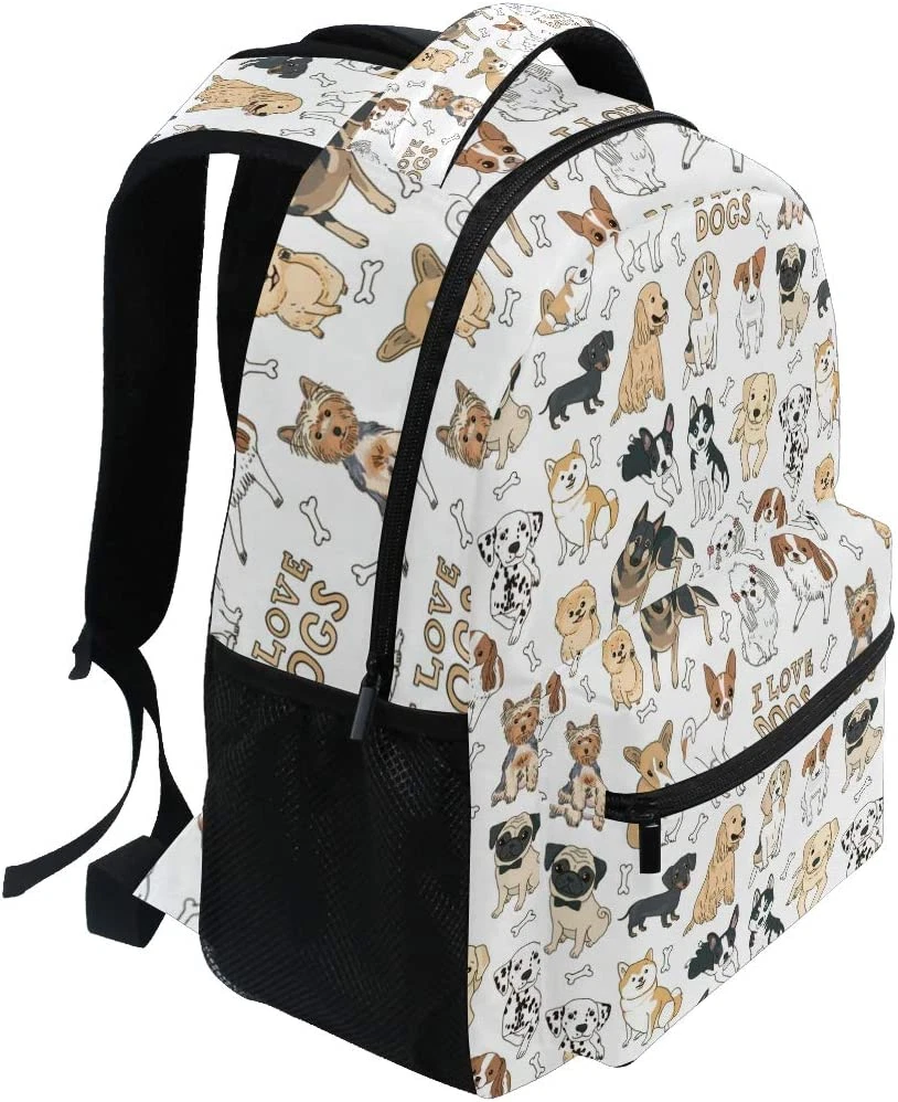 Retro Floral Print Men's Backpack Large-capacity 15.5 Inch Laptop