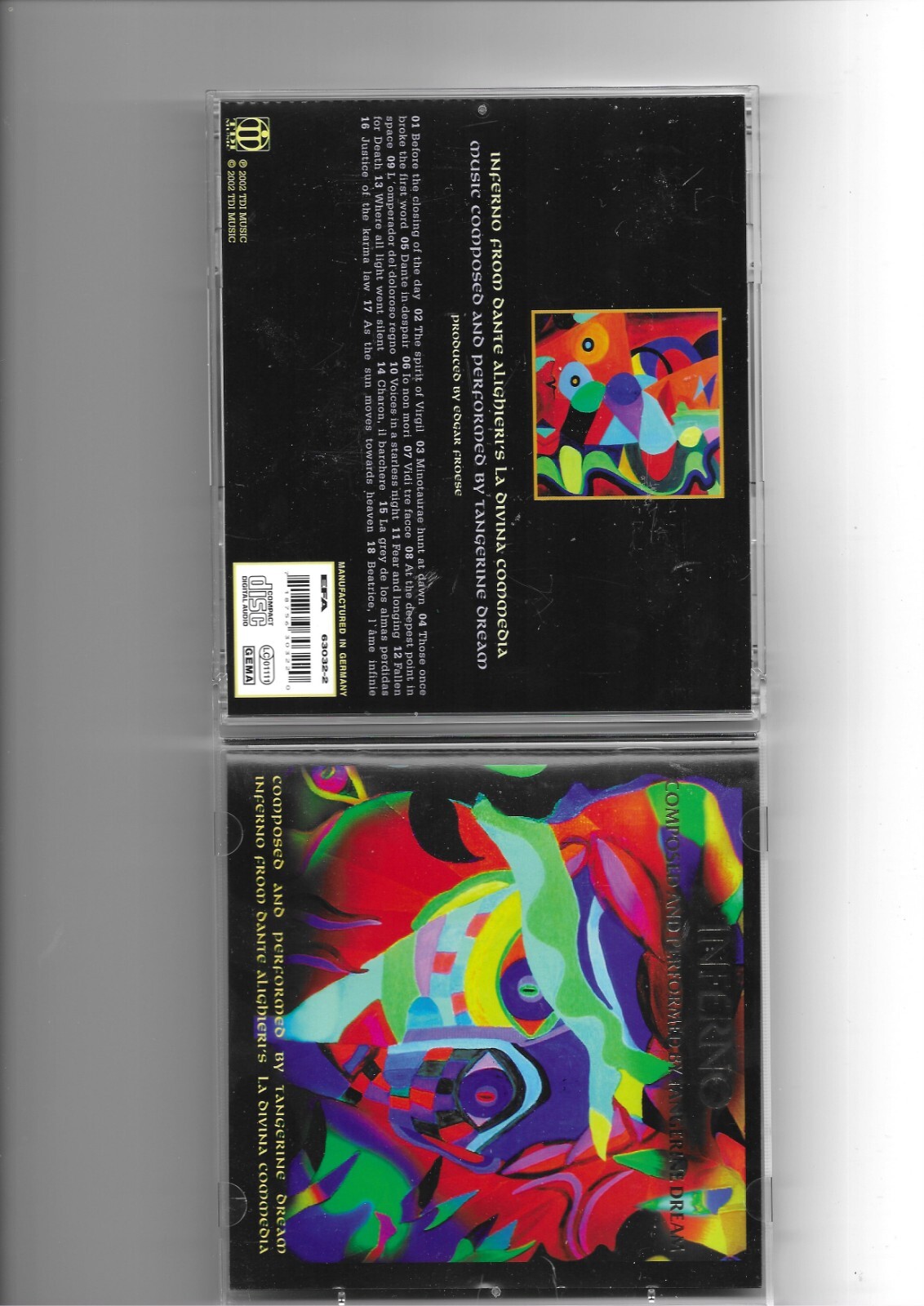 Tangerine Dream : Inferno : CD Album 2002 : TDI CD032
