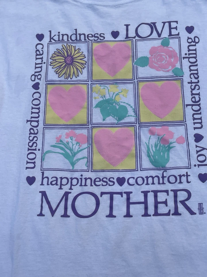 Camiseta De Colección Madre Bondad Amor Gráfica Talla Única 1990 Fritz & Luca Inc. Foto 4 de 4