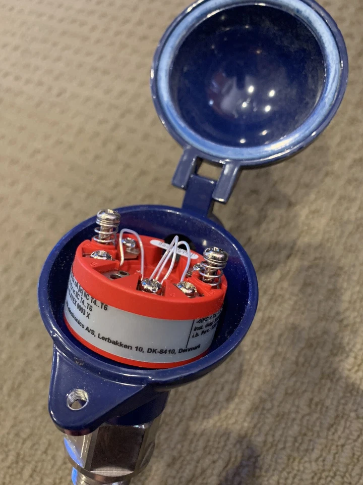 Jumo PT100 RTD temperature Sensor, 250mm Long, 3 Wire, G1/2, 4/20mA transmitter - Image 3 of 4