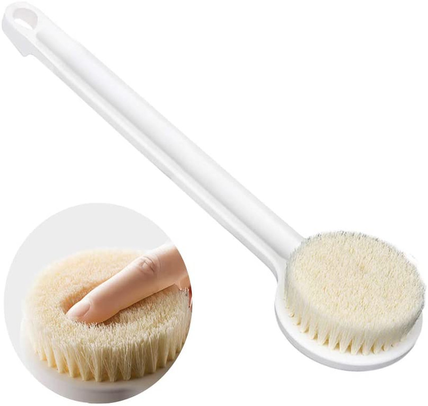 Cepillo Corporal para Bano en Seco con Mango Largo Suave Exfoliante para la Piel