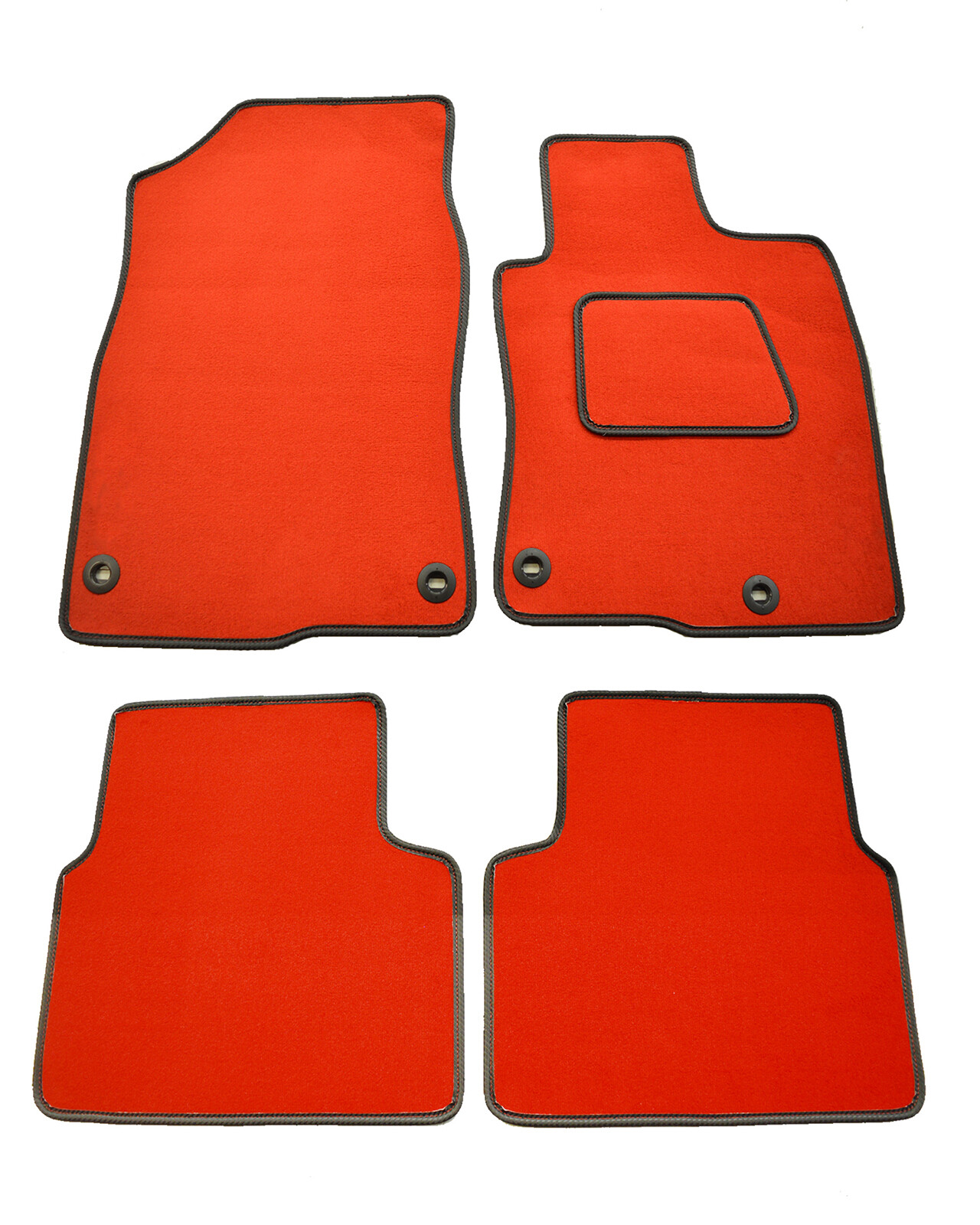 Honda Civic Type R FK8 - 4 Piece Car Mat - Red Carpet & Carbon Binding