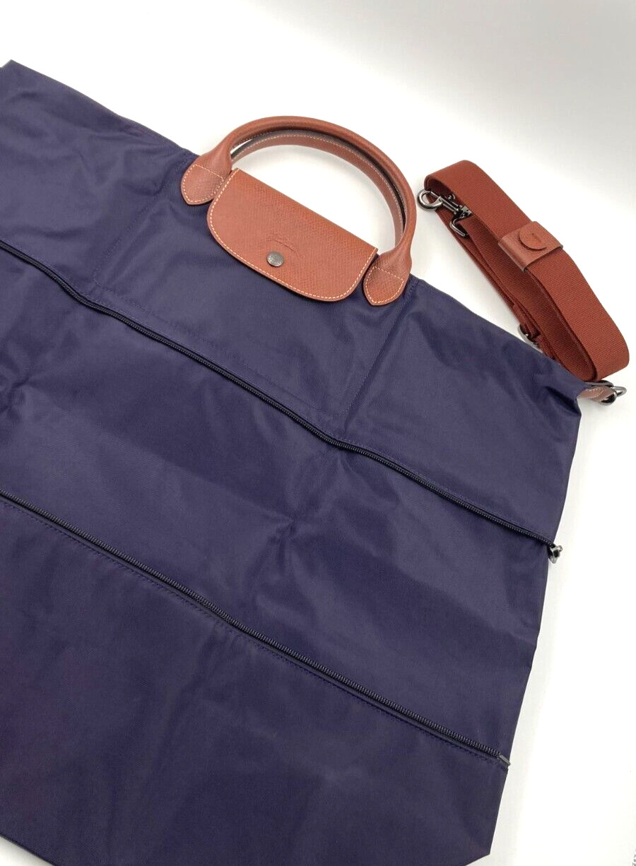 *NEW* LONGCHAMP LE PLIAGE EXPANDABLE TRAVEL BAG - LARGE - BILBERRY image 4