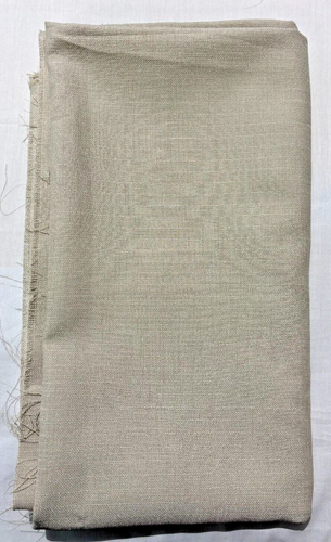 Three-Piece Fabric Bundle Including White and Gold Metallic & Beige & Grey Linen - Picture 3 of 4