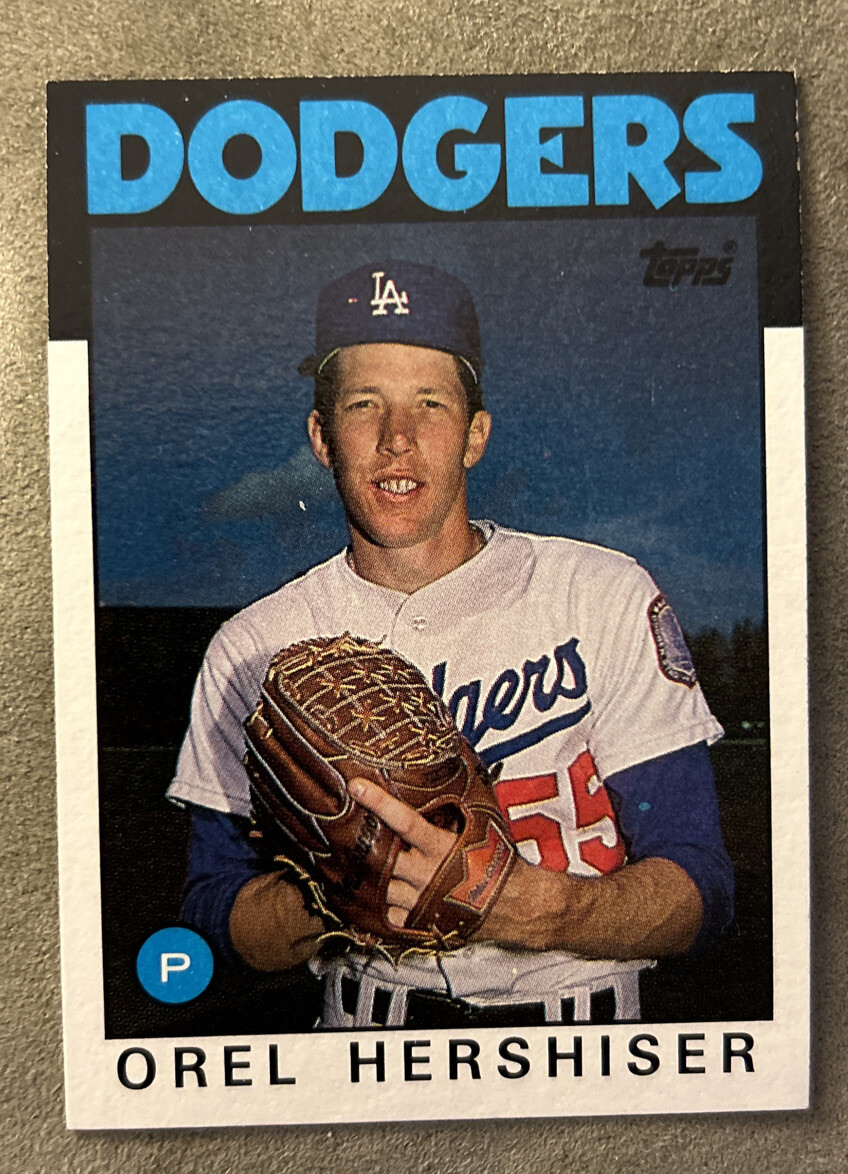 1986 Topps Orel Hershiser Baseball Card 159 Dodgers HOF Pitcher MidGrade eBay