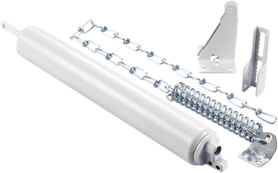 Pantalla Neumática y Cierre de Puerta Tormenta con Cadena de Viento - Diseño Blanco Duradero Foto 3 de 4