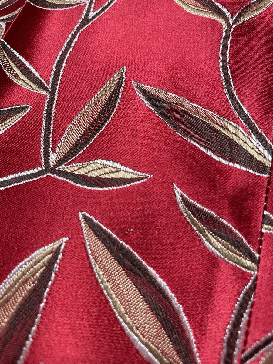 Prada Vintage Archive Spring 1997 Red Silk Bamboo Print Slim Prada Vintage Archive Spring 1997 Red Silk Bamboo Print Slim