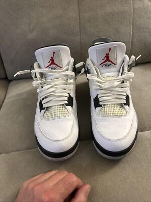 Nike Air Jordan Retro 4 White Cement 2016 Pre-Owned Size 13