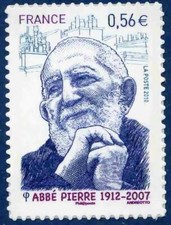 TIMBRE FRANCE AUTOADHÉSIF 2010 N° 0389 NEUF ** Abbé PIERRE  (4435)