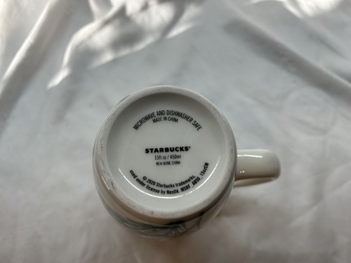 Taza de café Starbucks Christmas Theme 6" con tapa (2020) nueva porcelana de hueso - Imagen 3 de 3