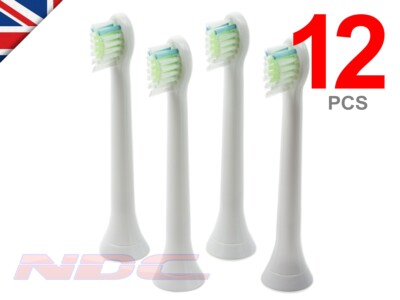 12 x COMPACT / MINI Zahnbürstenköpfe für Philips Sonicare DiamondClean HX6074 W2