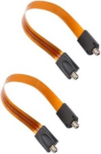 Flat Coaxial Cable Rg6 F Type Jumper Cable For Windows And Doors 12 Inch Length