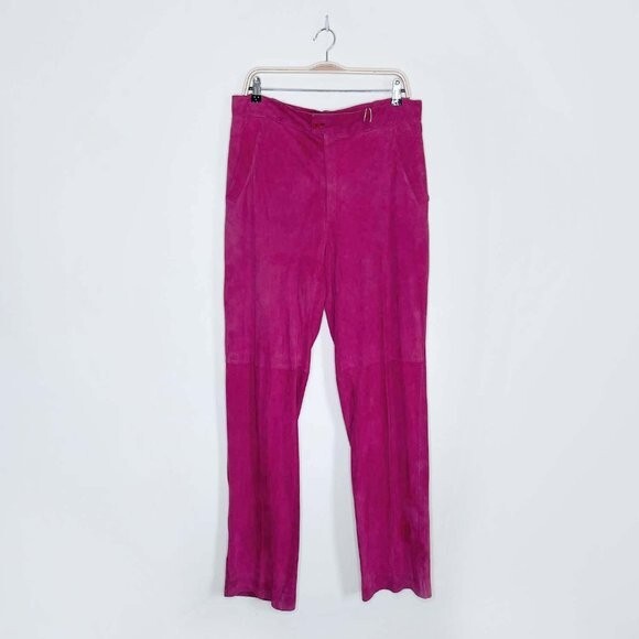 パンツ VERSACE Women Straight Pants 1011291 PINK vintage 80s gianni versace pink suede pants - size 34 | eBay