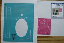 Creative Memories Lines N Designs 10 x 12 TEA CUP TEMPLATE -EUC Journaling