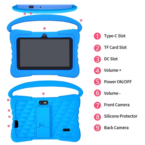 Kids Tablet 7 inch Android 13 Tablet 4GB RAM 128GB with Parental Control 4Core - Picture 10 of 17