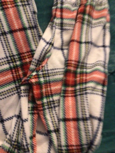 Pajama pants plaid fleece matching 