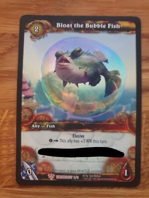 WoW TCG Loot Bloat the Bubble Fish Allready Used Throne Loot 1/3