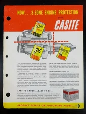 Early 1960's Vintage CASITE "3-Zone Engine Protection" Jobbers (4 page) Advert.