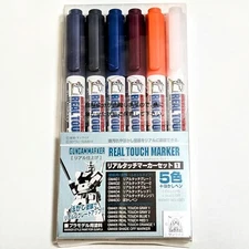 GSI Creos Gundam marker 6 colors GMS112 Gundam Real Touch Marker Set 1