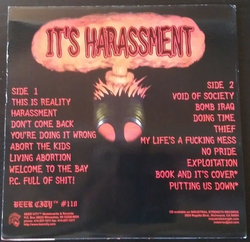 OPPRESSED LOGIC - It's Harassment LP - Brand New SEALED 1999 Beer City OOP PUNK! - Picture 3 of 7