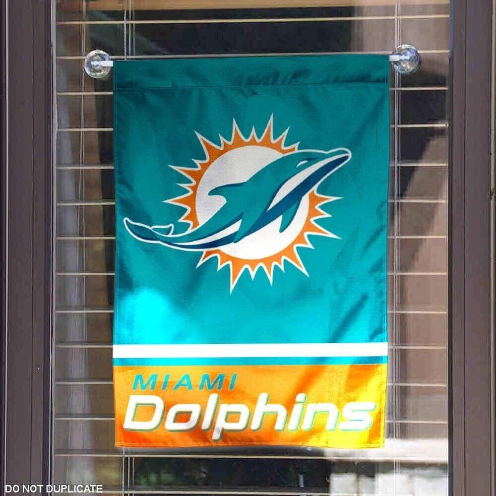 Miami Dolphins Double Sided football Garden Flag New In Package