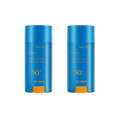 SCINIC Enjoy Super Active Airy Sun Stick SPF50+ PA++++ 15g*2Pcs - FREE SHIPPING