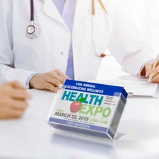 Pack of 24 Slant Back Acrylic 6" x 4" Post Card Holder