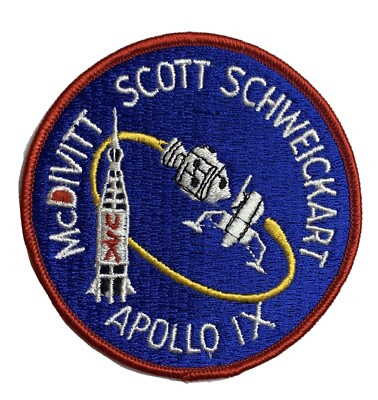 Vintage 1969 APOLLO 9 NASA SPACE PATCH - McDivitt, Scott, Schweickart ...