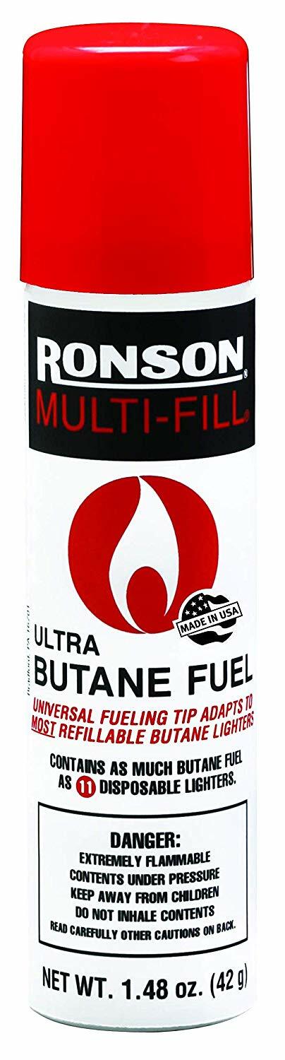 RONSON BUTANE FUEL 42 gr can 6 Pcs Original Multi-fill Ultra Butane made in USA