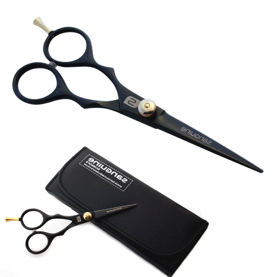 SANGUINE Professional Left Handed Scissors Left hand Hair Scissors Barber Shears + Case