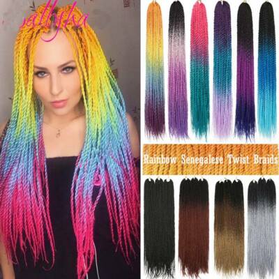 Real Long NATURAL Pre-loop Crochet Braid Senegalese Twist Hair