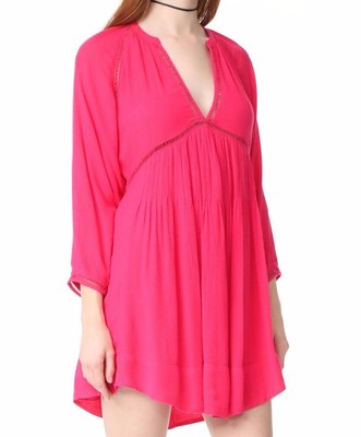 $128 NWT FREE PEOPLE SzS GO LIGHTLY V-NECK 3/4 SLEEVE SWING DRESS HOT PINK. | eBay $128 NWT FREE PEOPLE SzS GO LIGHTLY V-NECK 3/4 SLEEVE SWING DRESS HOT PINK. | eBay