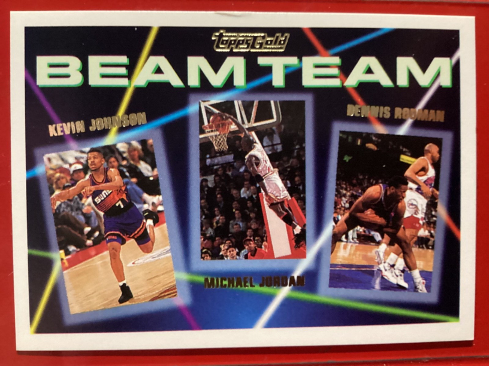 1992-93 Topps Kevin Johnson Michael Jordan Dennis Rodman Beam Team GOLD #3 RARE