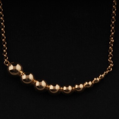 Georg Jensen goldene Halskette # 1551B. Mondlicht Trauben. Harald Nielsen. 10017421