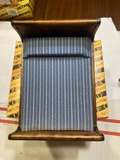 VTG  CONCORD DOLLHOUSE MINIATURE STRIPED BLUE, BROWN DOUBLE BED #297-2 , NIB!!