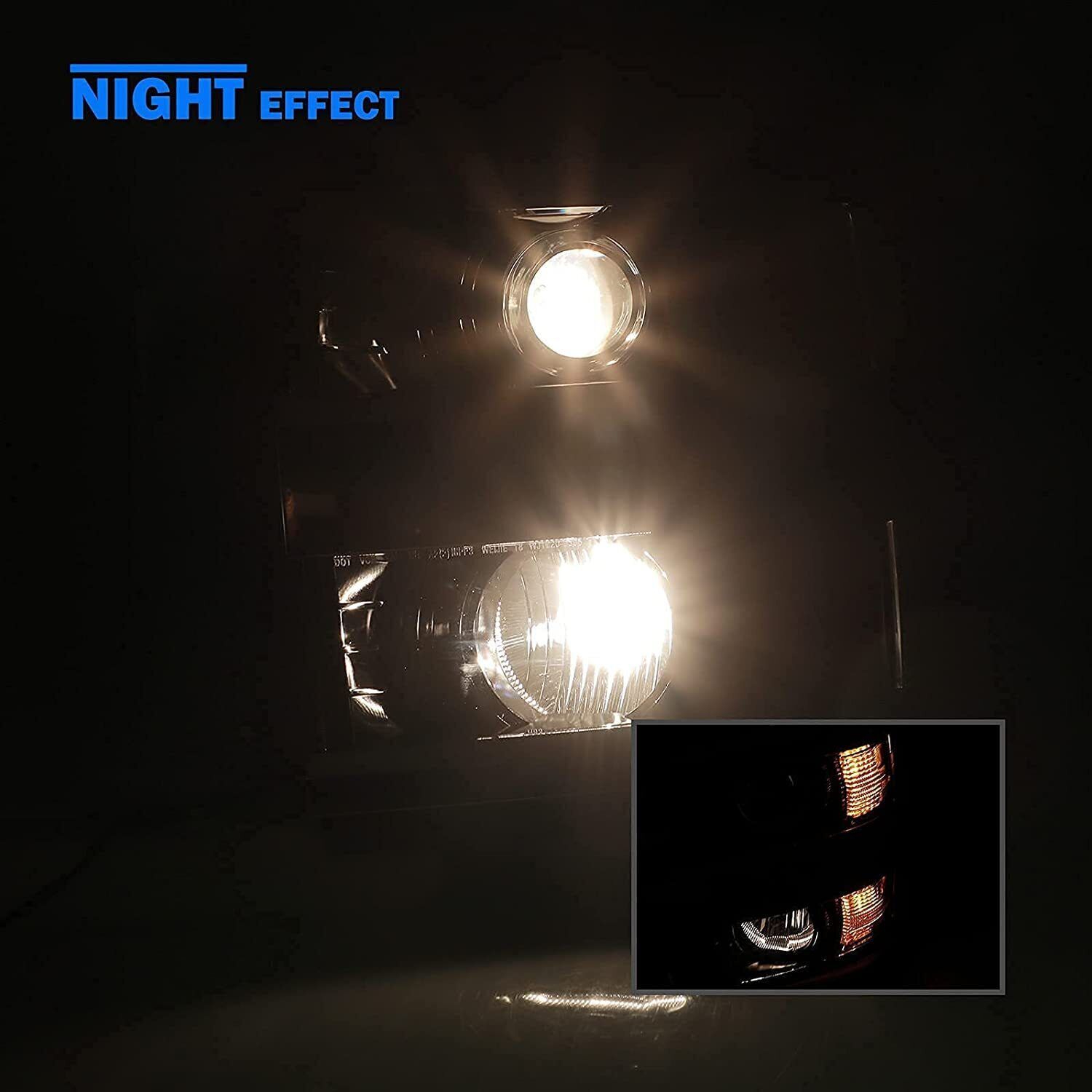 Headlights For 2015-2019 Chevy Silverado 2500 HD 3500 HD Projector Headlamps NEW